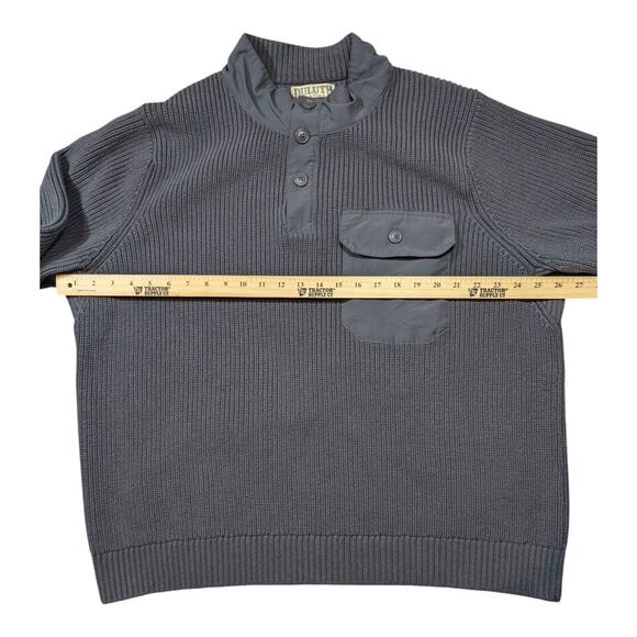 Duluth Trading Co Mens Brigadier Button Mock Sweater Gray/Blue MSRP $99.95 XXL - Picture 5 of 6
